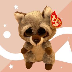 TY Beanie Boos - OAKIE the Raccoon (Glitter Eyes)(Regular Size - 6 inch) Plush